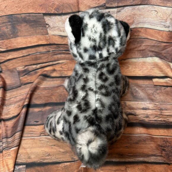 Aurora Snow Leopard Plush Stuffed Animal Toy Realistic Wild Cat Soft Cuddly Gift - Picture 6 of 10